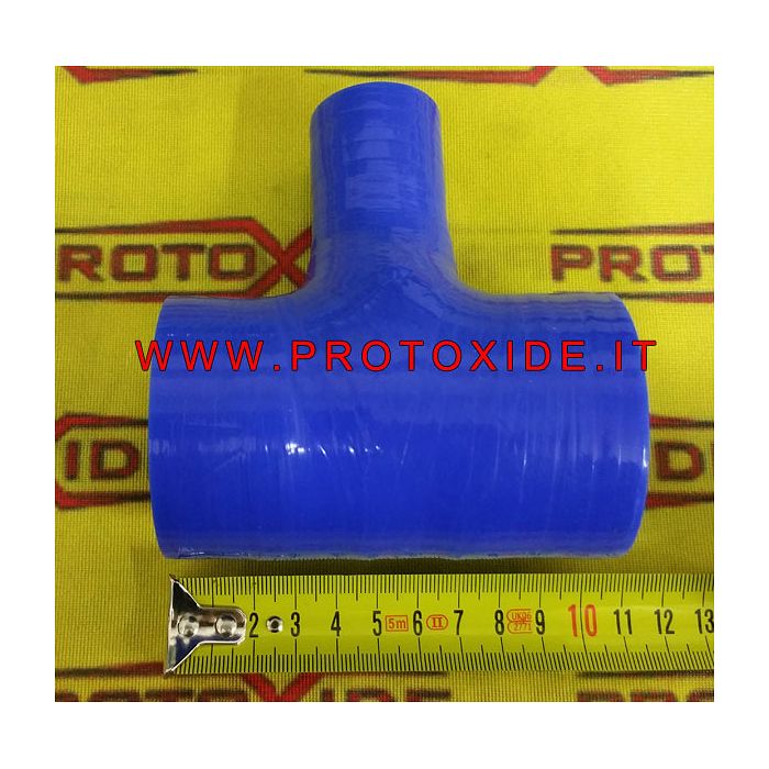 Manicotto silicone blu a T diametro 50mm Manicotto silicone blu a T diametro 50mm