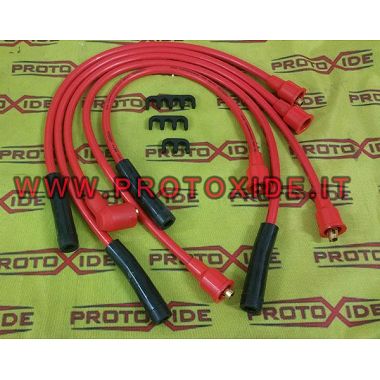 Cables de bujía de alta conductividad para Lancia Delta 1600-2000 8v Turbo 8.8mm rojo Cables de vela específicos para automóv...