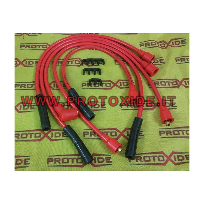 Cables de bujía de alta conductividad para Lancia Delta 1600-2000 8v Turbo 8.8mm rojo Cables de vela específicos para automóv...