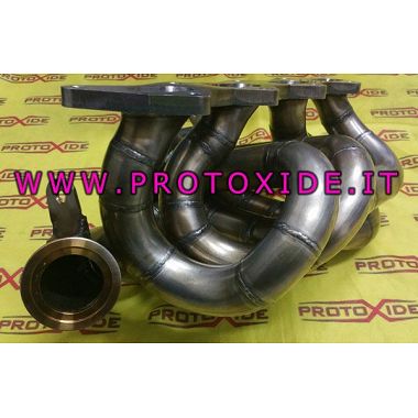 Collettore scarico acciaio Lancia Delta 2000 16v Turbo con turbo Borg Worner acciaio inox Collettori scarico acciaio motori T...