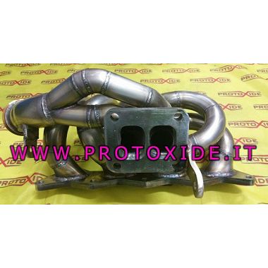 Collettore scarico acciaio Lancia Delta 2000 16v Turbo con turbo Borg Worner acciaio inox Collettori scarico acciaio motori T...