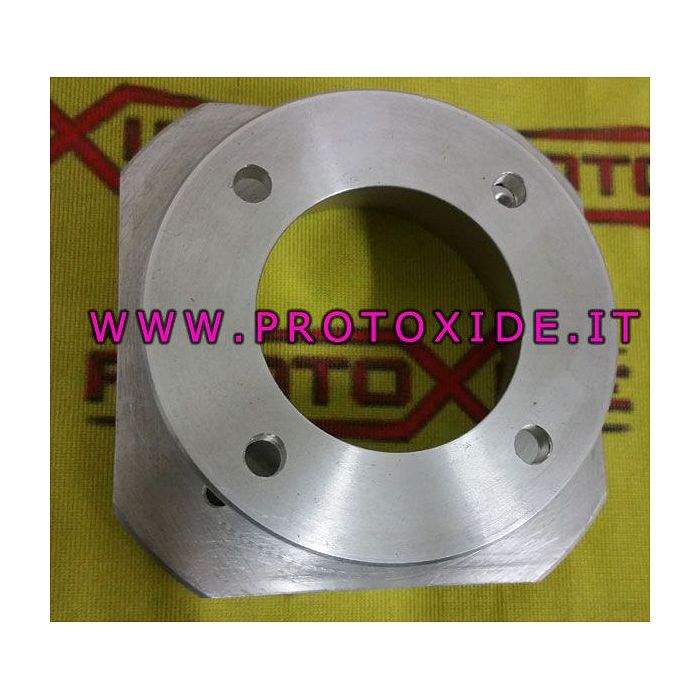 Flangia corpo farfallato maggiorata per motori abarth in alluminio