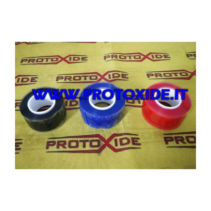 Fita de silicone adesiva para troca de cor de mangas de silicone na cor Preto Vermelho Azul Bandagens e protetores térmicos