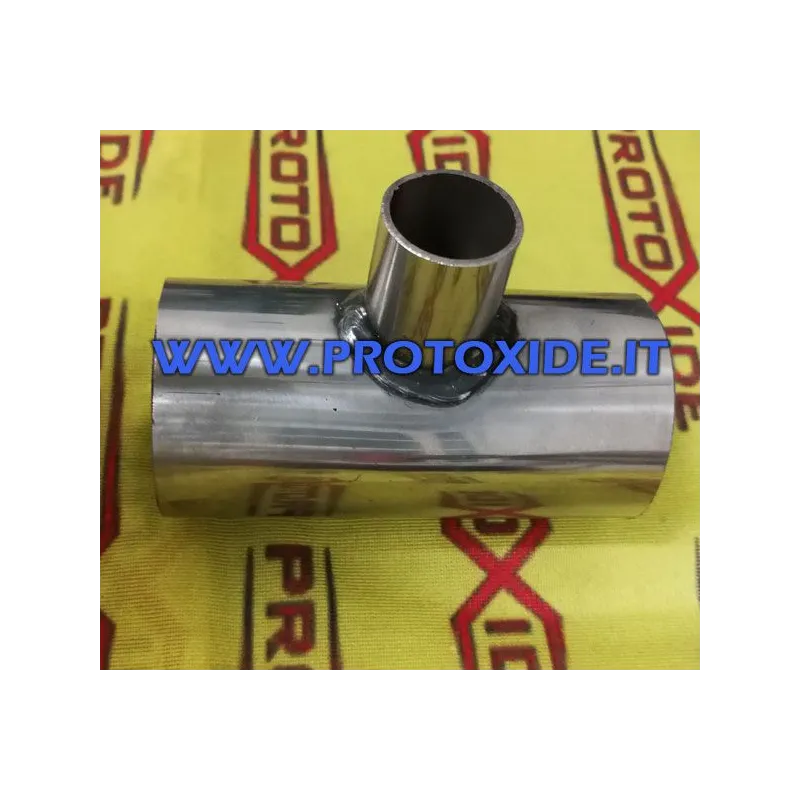 Edelstahl-T-Stück, Durchmesser 57 mm, mit 25-mm-Schnellverschluss
