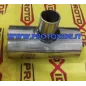 Tubo em T de aço inoxidável com diâmetro de 57 mm e conexão de encaixe rápido de 25 mm.