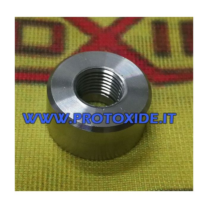 Raccordo boccola inox per nipple termocoppia 1/8 npt ghiera da saldare Sensori, Termocoppie, Sonde Lambda