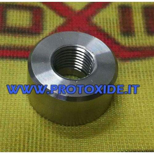 Raccordo boccola inox per nipple termocoppia 1/8 npt ghiera da saldare