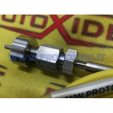 Raccordo boccola inox per nipple termocoppia 1/8 npt ghiera da saldare