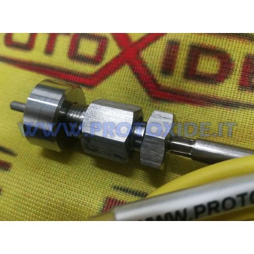 Raccordo boccola inox per nipple termocoppia 1/8 npt ghiera da saldare