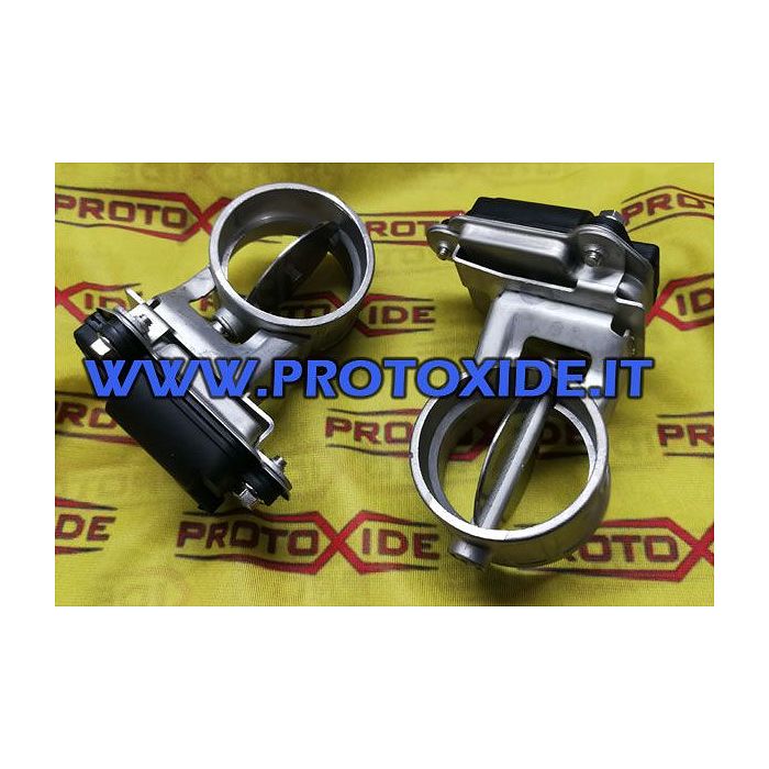 Double butterfly valve for opening the electronic muffler exhaust with control unit and remote control Double butterfly valve for opening the electronic muffler exhaust with control unit and remote control