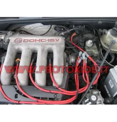 Cables de bujía Volkswagen Golf MK3 2000 16V de alta conductividad rojos Cables de bujías específicos para automóviles