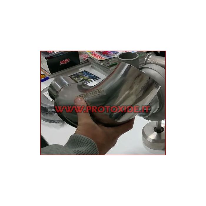 Curva acciaio inox 90° per aspirazione turbo 102-76mm