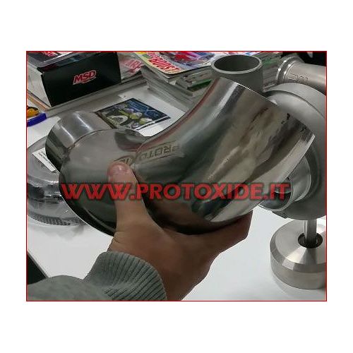 ターボ吸引用スチール製90°ベンド102〜76mm ステンレス鋼曲線
