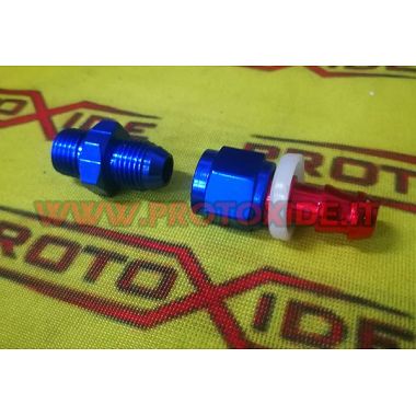 Raccordo femmina 6AN per tubo girevole portagomma 8mm con nipple 6an Raccordi aereonautici per tubi benzina - olio - acqua in...