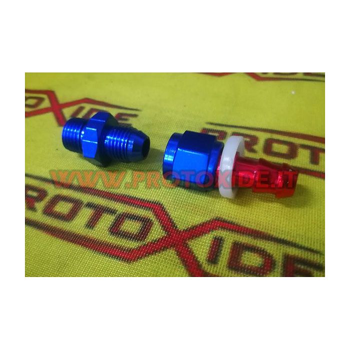 6AN female fitting for swivel hose 8mm with 6an nipple Aeronautical fittings for petrol - oil - water pipes in sock 6AN female fitting for swivel hose 8mm with 6an nipple Aeronautical fittings for petrol - oil - water pipes in sock