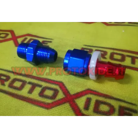 Raccordo femmina 6AN girevole per tubo portagomma 8mm con nipple 6AN Raccorderia aereonautici raccordi nipple