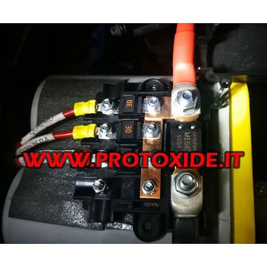 Bloque de distribución con fusibles para batería positiva Conectores de la unidad de control y cableado de la unidad de control