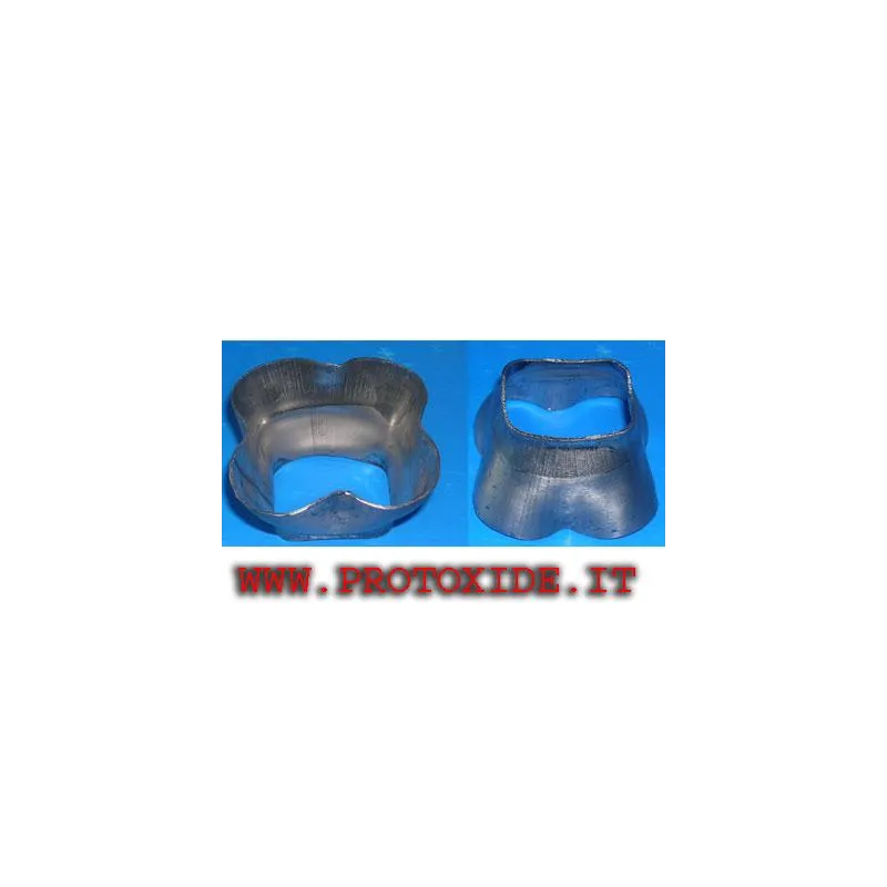 4-in-1 exhaust manifold gusset stainless steel union SHORT cone box 4-1