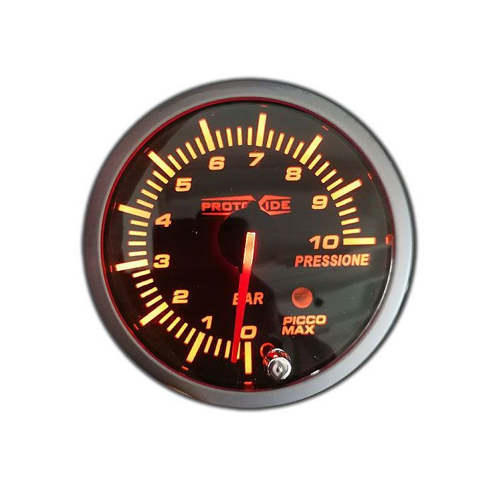 Manómetro do óleo 60 mm com 0-10bar memória Manômetros de pressão Turbo, gasolina, óleo