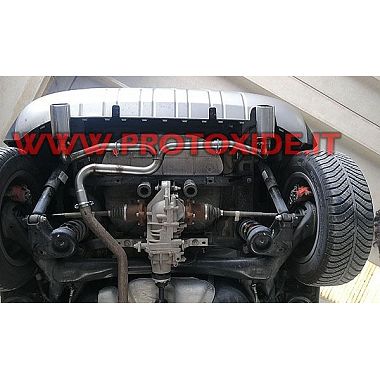 كاتم صوت عادم خلفي مزدوج لـ Fiat Panda Cross 1300 turbodiesel mj 95hp كاتمات الصوت وأنابيب العادم