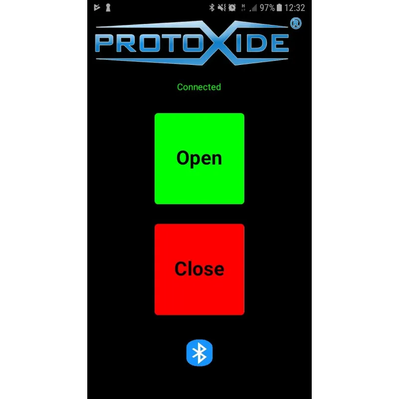 Interfejs jednostki sterującej otwierania i zamykania wydechu tłumika Bluetooth oraz aplikacja na Androida