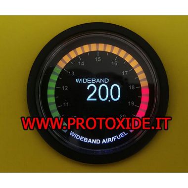 AFR geniş bant problu Precision AirFuel SMOKE 52 mm geniş bant stokiyometrik gösterge Hava yakıtı karbondioksit