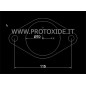 Oval muffler exhaust flange with 70mm hole