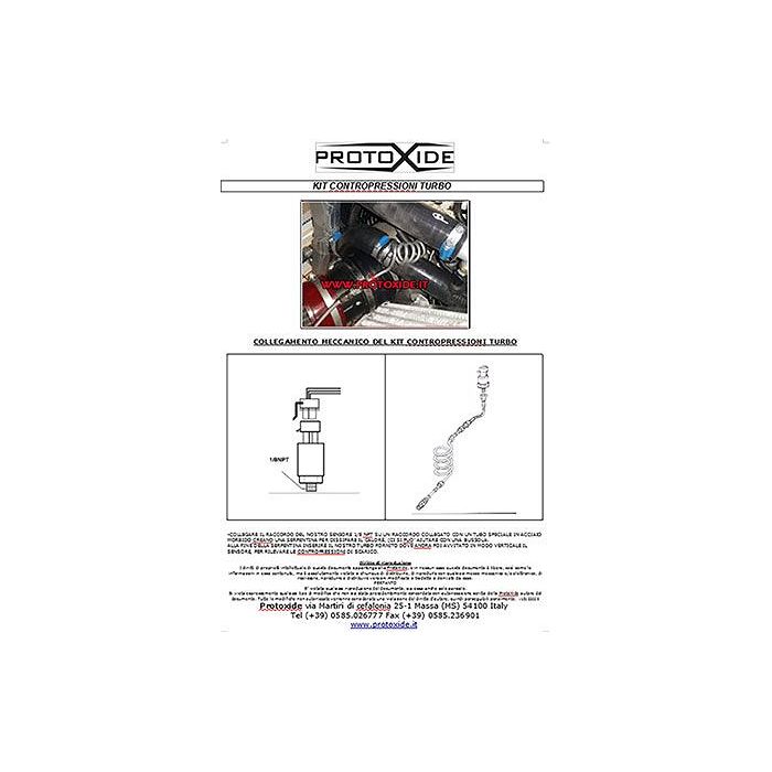 Exhaust back pressure sensor kit without display Pressure gauges Turbo, Petrol, Oil