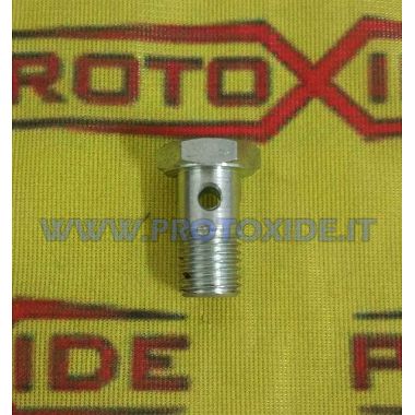 Tornillo hueco taladrado 1/8 para entrada de aceite turbocompresor sin filtro Tubos de aceite y accesorios para turbocompresores