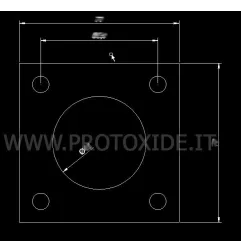 Brida de entrada turbo IHI Fiat UNO Bridas para turbo, bajante y desagüe
