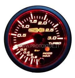 Turbodrukmeter -1 + 3 bar met piekgeheugen en AUDI RS3 ontluchtingsalarm Drukmeters Turbo, Benzine, Olie