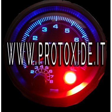 OBD2-kierroslukumittari, jossa vaihtokytkentävalo 8000 rpm 95mm Moottorin kierroslukumittari ja vaihtovalo
