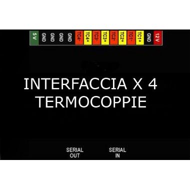 Interfaccia acquisizione 4 termocoppie con 4 USCITE 0-5 volt Acquisizione dati