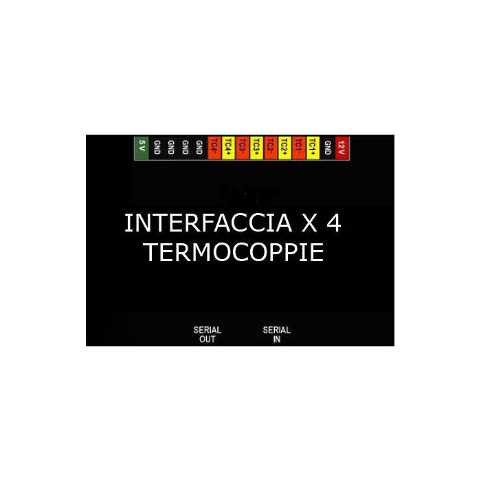 Interfaccia acquisizione 4 termocoppie con 4 USCITE 0-5 volt Acquisizione dati