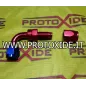 Raccordo 8AN curva 90 gradi femmina aereonautico tubo calzato 8mm