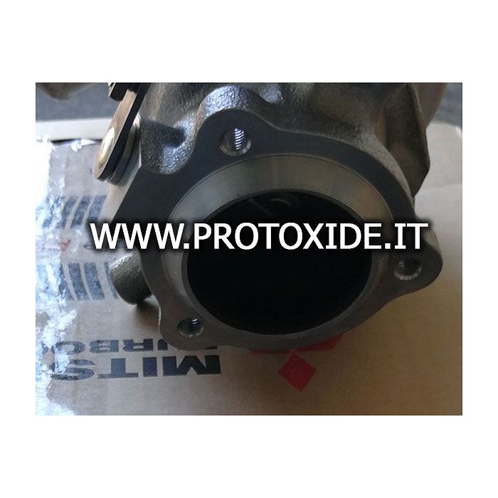 Izplūdes atloks Mitsubishi TD04HL turbo notekcaurulei ar 3 caurumiem Atloki, kas paredzēti Turbo, Downpipe un Wastegate