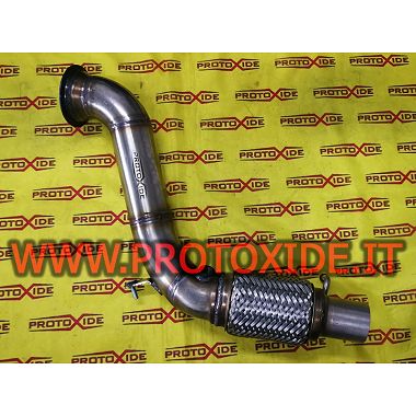 Downpipe scarico maggiorato libero BMW 116i 1.6 136hp per turbo originale inox Downpipe motori turbo a benzina