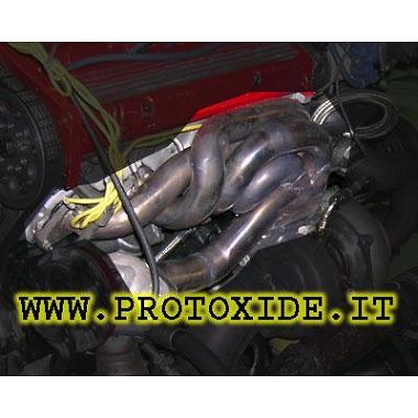 Lancia Delta 2000 16V-Auspuffkrümmer mit externem Wastegate-Anschluss aus Edelstahl Auspuffkrümmer aus Stahl für Turbo-Benzin...