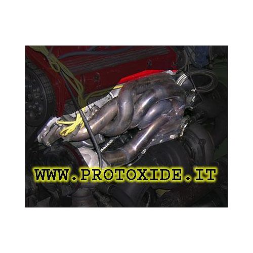 Lancia Delta 2000 16v udstødningsmanifold med ekstern affaldsventil i rustfrit stål Udstødningsmanifolder i stål til turboben...
