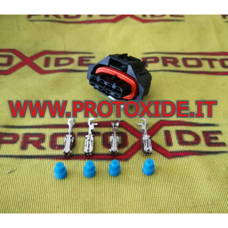 Conector macho de 4 vias tipo Bosch 2 porta terminal automotivo fêmea