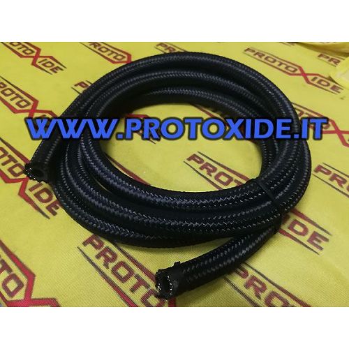 Fuel hose - internal 14mm synthetic rubber oil Fuel pipes - braided oil and aeronautical fittings