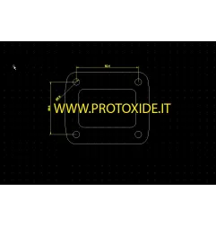 Flangia T4 - T5 - per turbo aperta non divisa Flange per Turbo, Downpipe e Wastegate