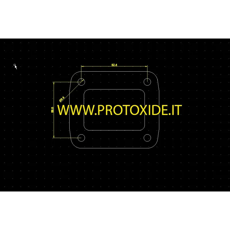 Flangia T4 - T5 - per turbo aperta non divisa