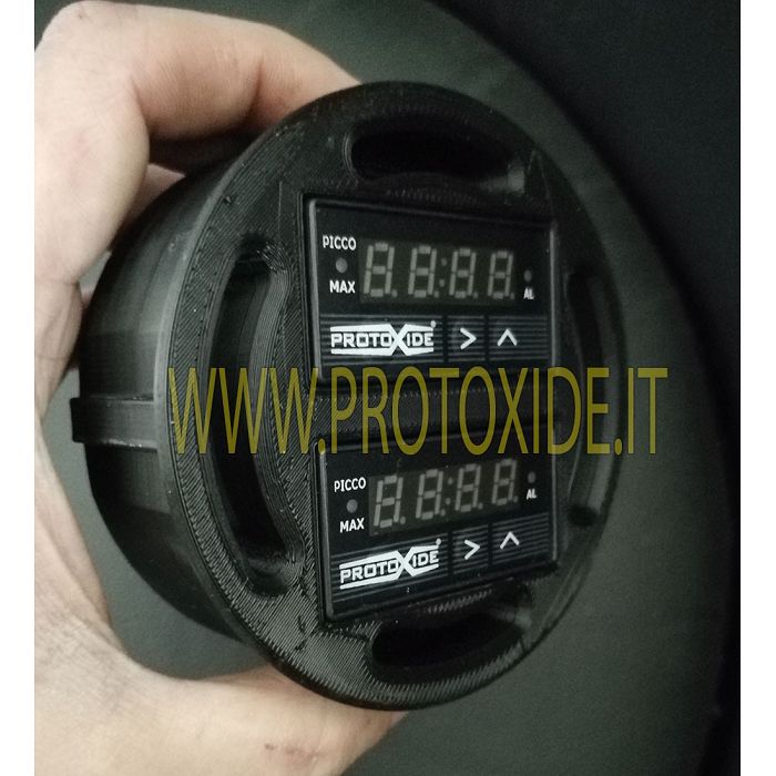 Fiat 500 Abarth-ventilationsinstrumenthållare för 2 kompakta rektangulära ProtoXide-instrument