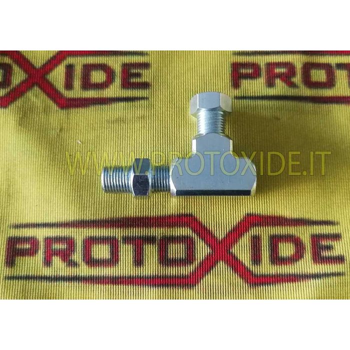 Suport manometru 1/8 NPT Racord în T cu racord drept niplu și dop Țevi de ulei și accesorii pentru turbocompresoare