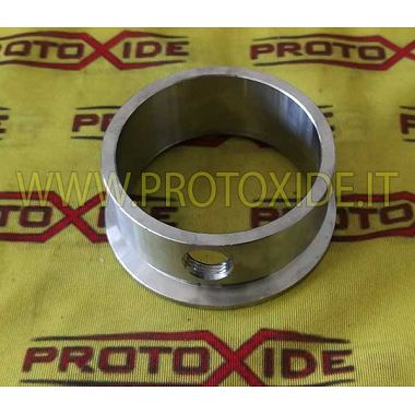 Flange de banda v de escape turbo Garrett Gt1446 saída de anel de tubo de queda de aço inoxidável com bucha de sonda lambda F...