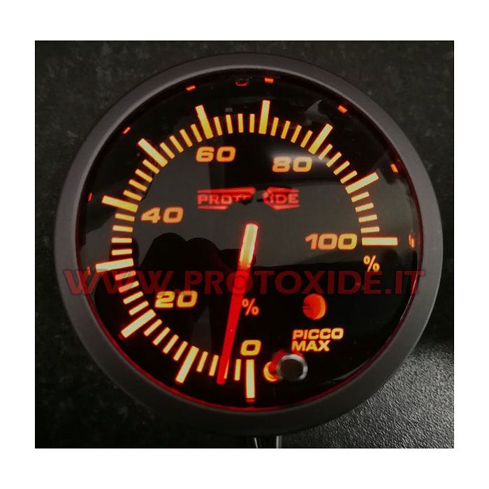 Indicador de manómetro porcentaje % apertura del acelerador u otra señal 0-5 voltios redondo 60 mm 60 mm Instrumentos redondos