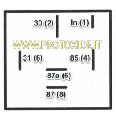 Impulzní relé 12 V s negativním nebo pozitivním ovládáním DC 01170716