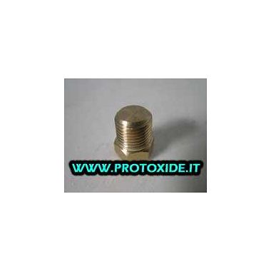 1/8 npt conical aluminum male fitting cap to close sensor holes Supports oil filter and oil cooler accessories