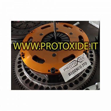 مجموعة دولاب الموازنة الفولاذية مع القابض النحاسي ثنائي اللوح Fiat Grandepunto Alfa 147 Lancia 1900 -2.0- 2400 JTD 8-16v مجمو...